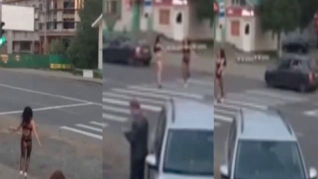 Stupid Driver Crashed His Car While Staring at Prostitutes #NAME Stupid Driver Crashed His Car While Staring at Prostitutes