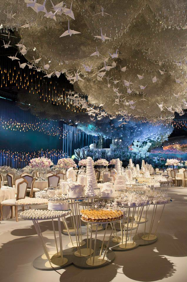 #NAME Over The Top Wedding Reception Recreates the Heavens
