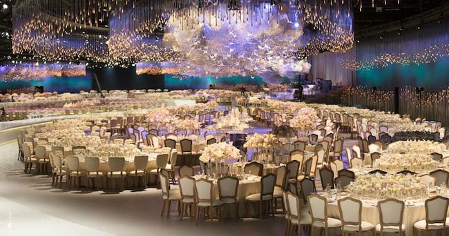 #NAME Over The Top Wedding Reception Recreates the Heavens