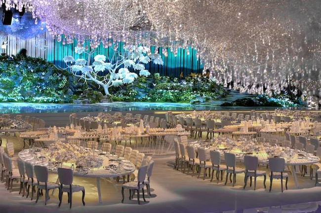 #NAME Over The Top Wedding Reception Recreates the Heavens