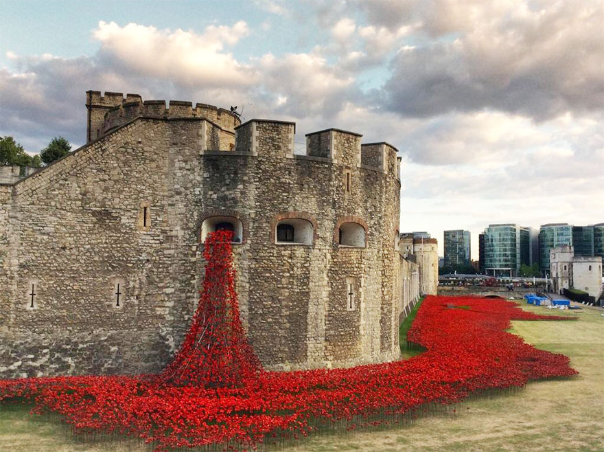 888,246 Poppies Pour Like Blood From The Tower Of London To Remember The Fallen Soldiers Of WWI